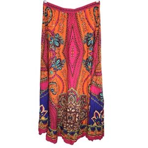 Cupio Paisley Maxi Skirt Womens Medium Psychedelic Boho Festival Retro Hippie
